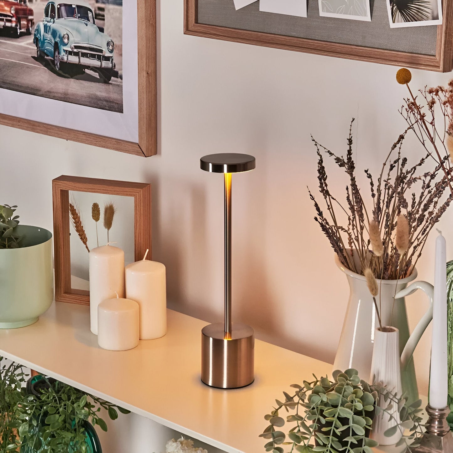 LumiRétro – Lampe de Table LED Vintage avec Recharge USB