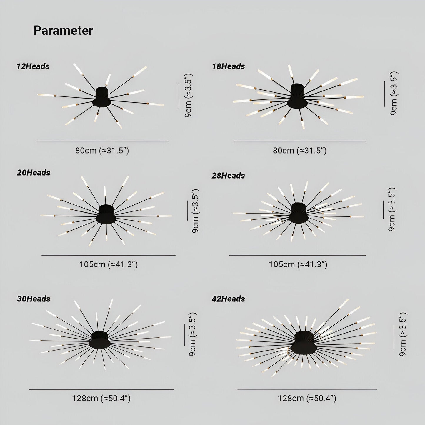 SpiraBright | LED Plafondlamp Noord-Europees met Vuurwerk Design