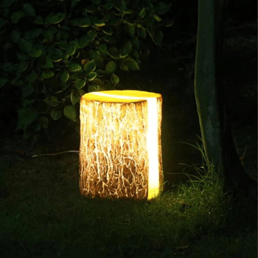 STUMBRIA GLOW – dekorativ LED-lampe i form af en træstub