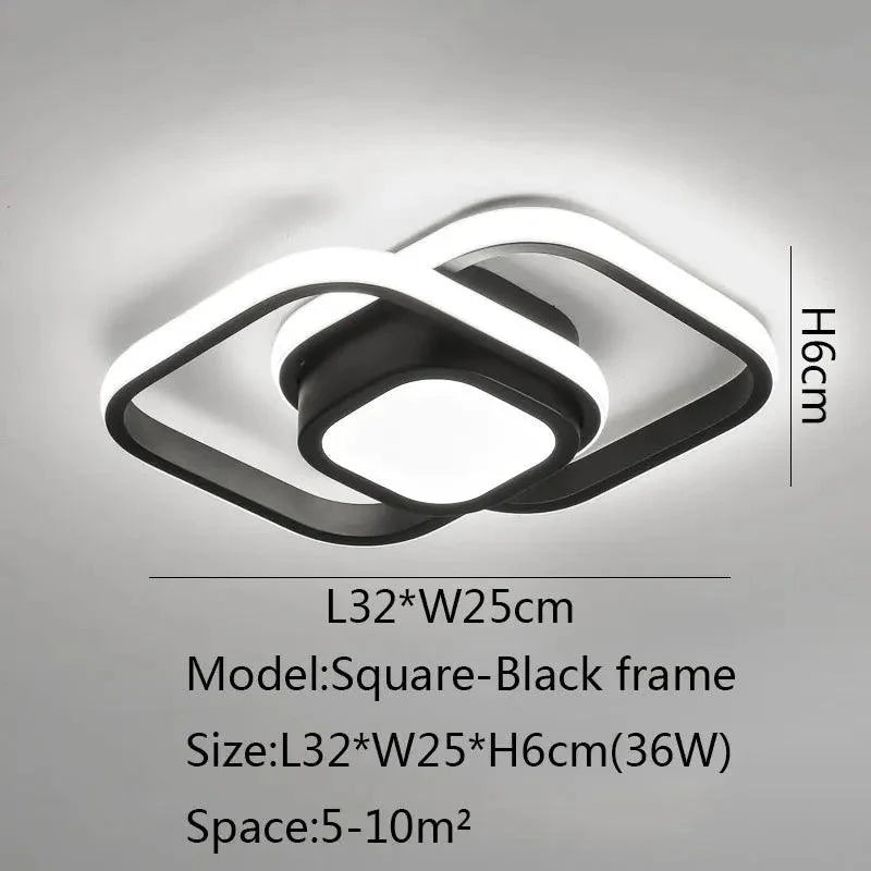 Clarova | Moderne LED Plafondlamp Half-Ingebouwd