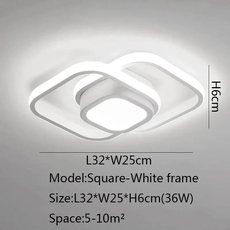 Clarova | Moderne LED Plafondlamp Half-Ingebouwd