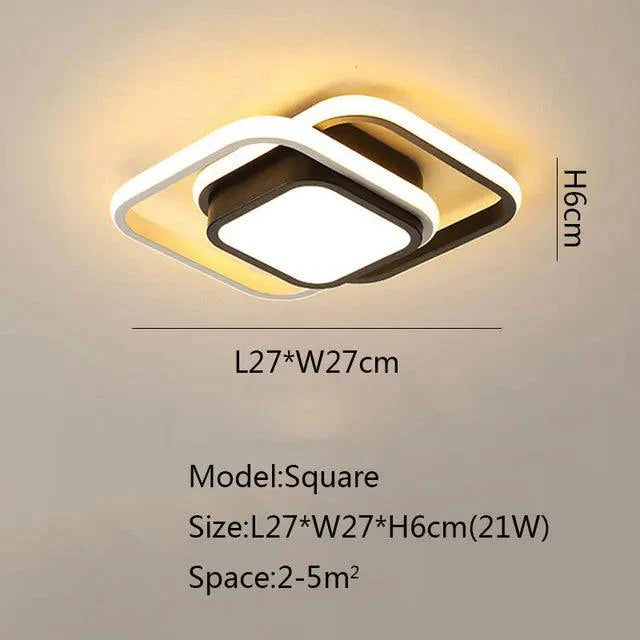 Clarova | Moderne LED Plafondlamp Half-Ingebouwd