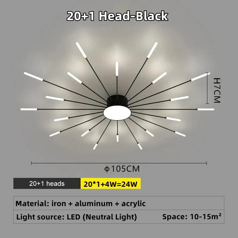 Galactis | LED-plafondlamp semi-inbouw design cirkelvormig