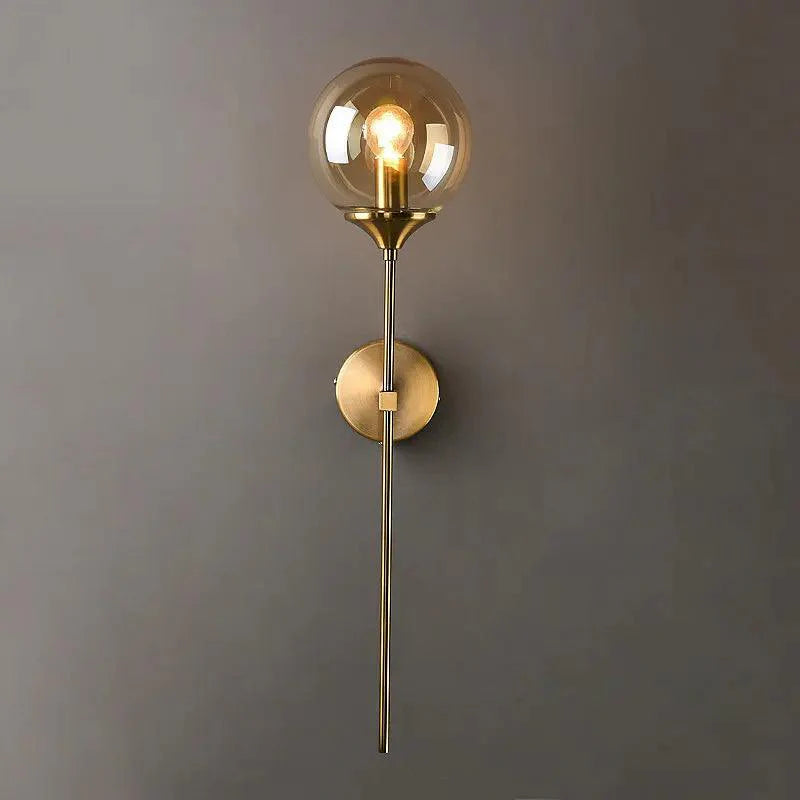 Virella | Glazen geblazen en metalen lamp – Europese stijl