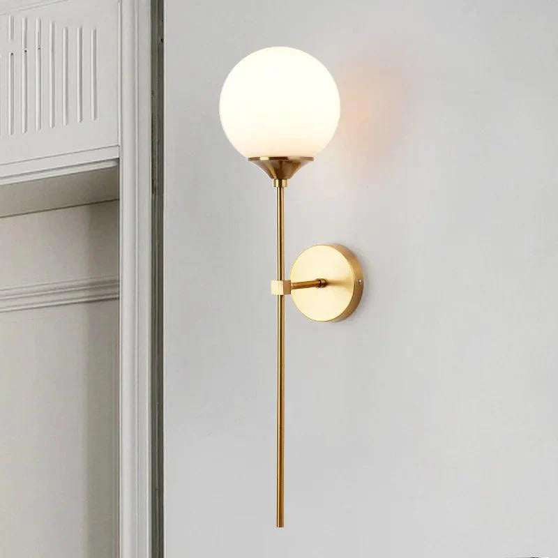Virella | Glazen geblazen en metalen lamp – Europese stijl