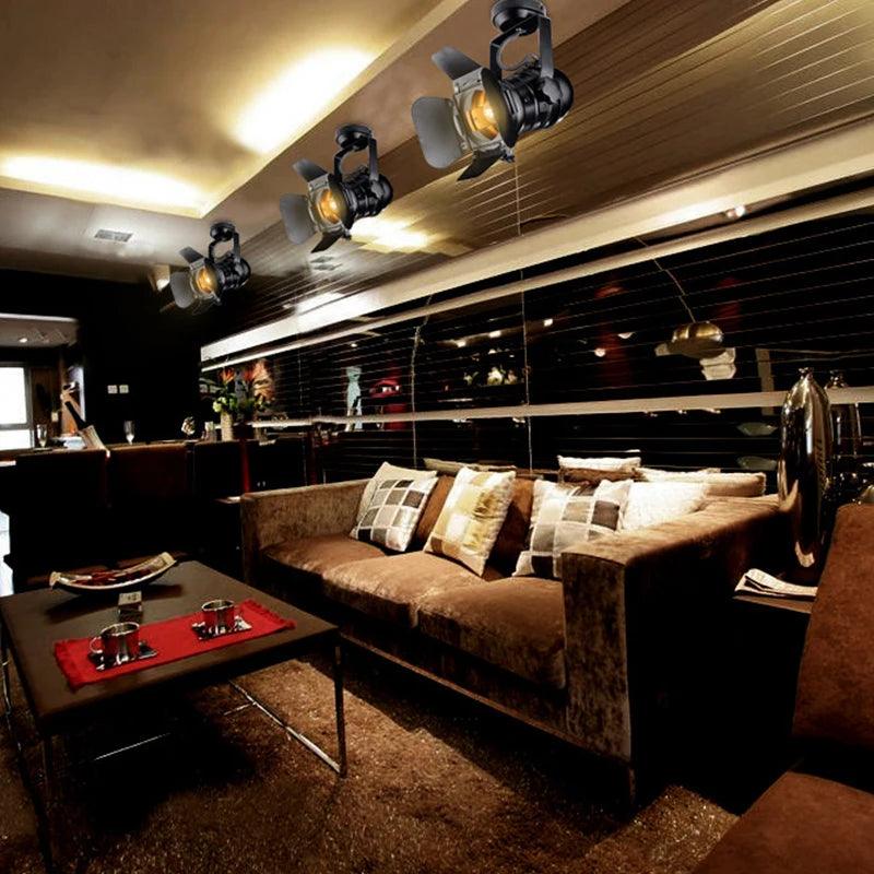 Ferrovia | Plafonnier Industriel Noir – Montage Plafond ou Rail