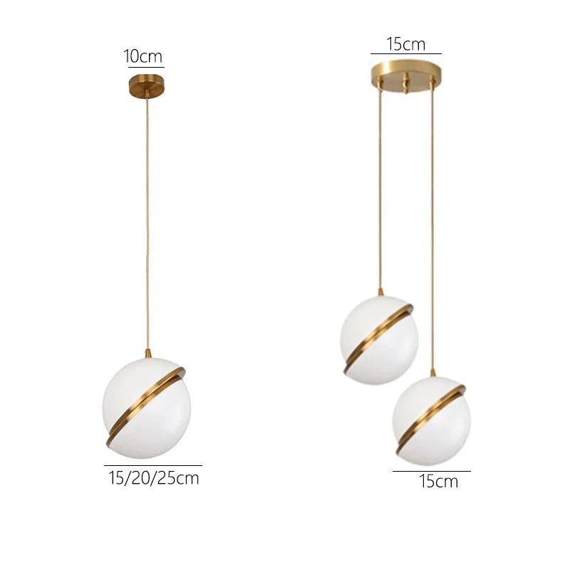 Acrylaé | Suspension LED Minimaliste en Acrylique Blanc & Laiton