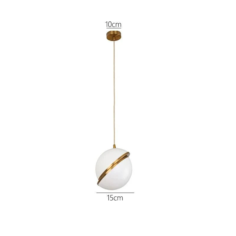 Acrylaé | Suspension LED Minimaliste en Acrylique Blanc & Laiton