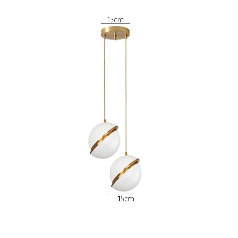 Acrylaé | Suspension LED Minimaliste en Acrylique Blanc & Laiton
