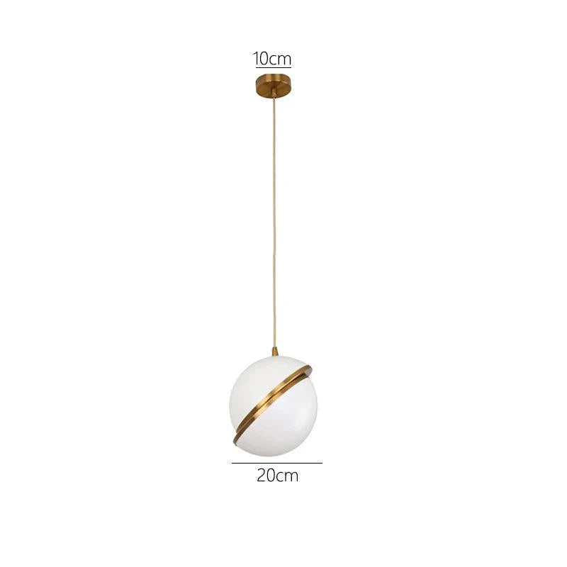 Acrylaé | Suspension LED Minimaliste en Acrylique Blanc & Laiton