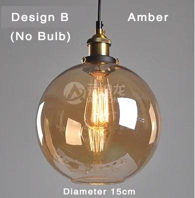Vitralea | Suspension Vintage en Verre Pierre et Finition Fer