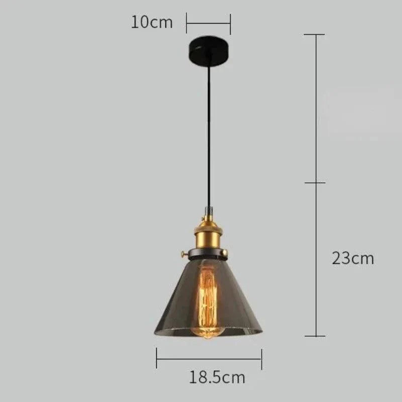 Vitralea | Suspension Vintage en Verre Pierre et Finition Fer