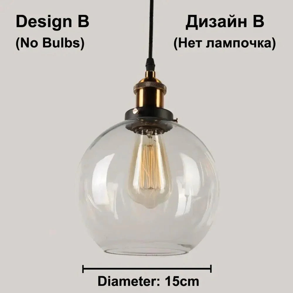 Vitralea | Suspension Vintage en Verre Pierre et Finition Fer