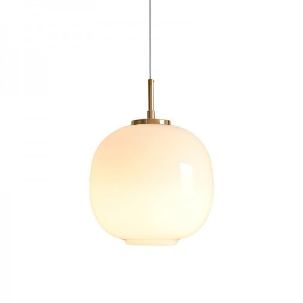 PureSphere | Suspension Minimaliste en Verre Opale