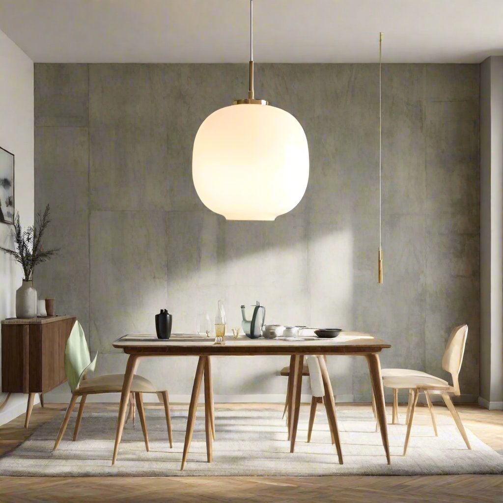 PureSphere | Suspension Minimaliste en Verre Opale
