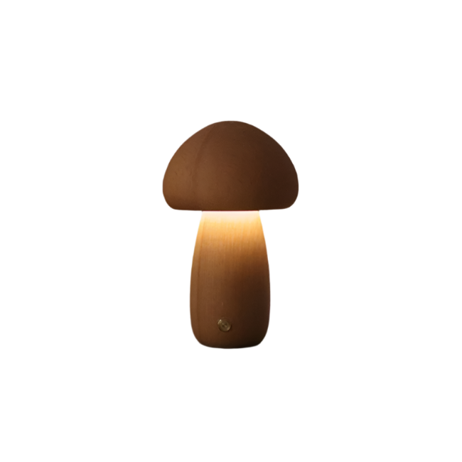 Mycolight – Oplaadbare Houten Paddestoel Tafellamp