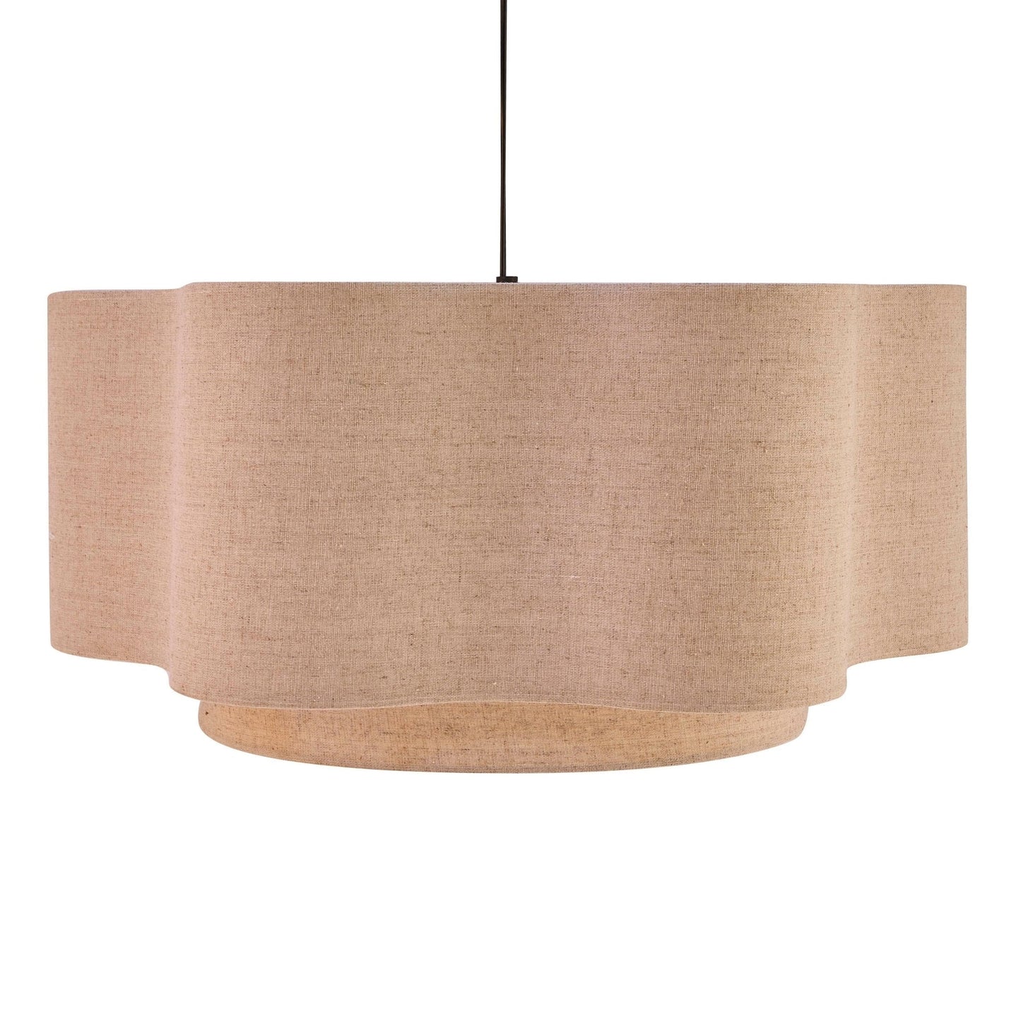 Lunara | Plafondlamp met twee niveaus van natuurlijk linnen