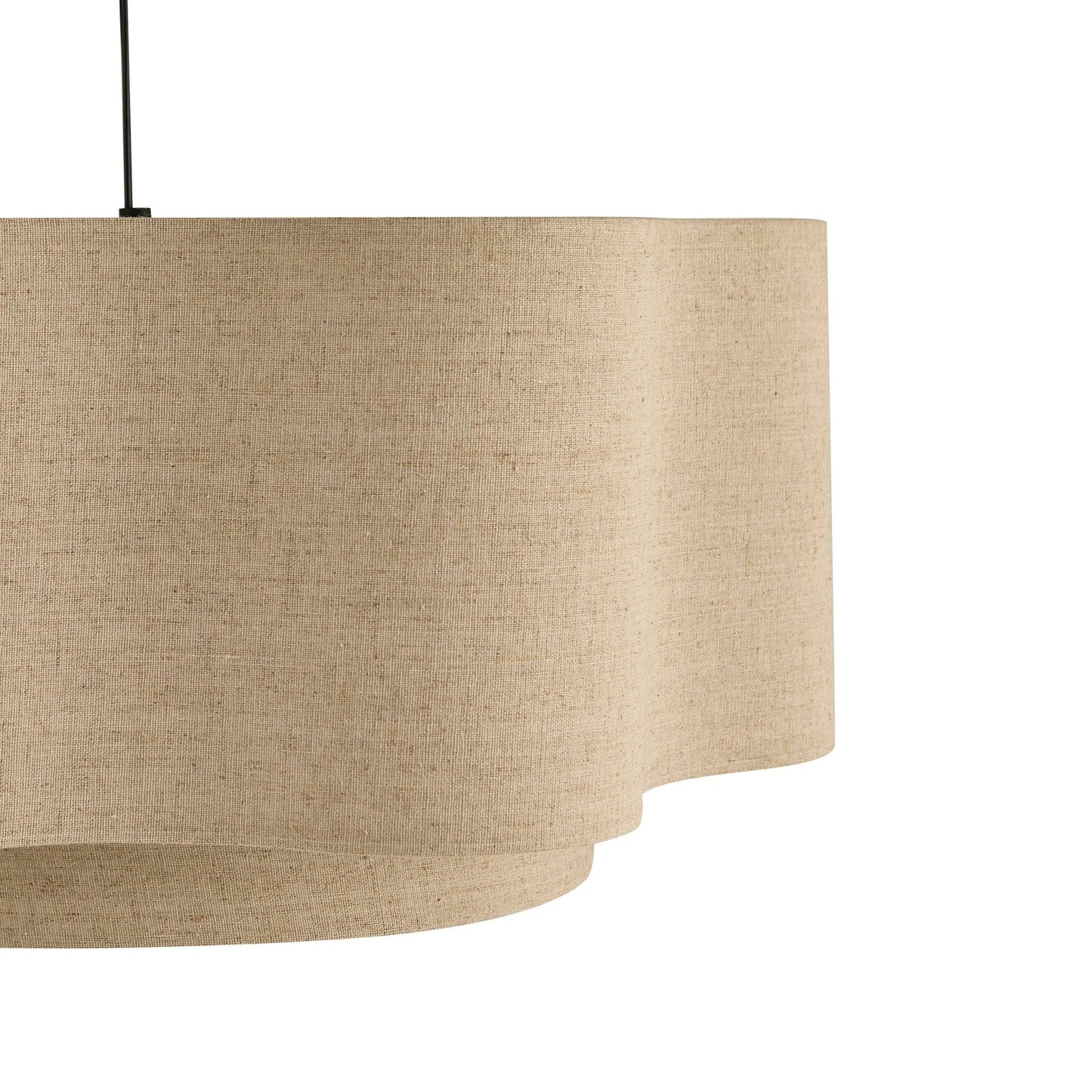 Lunara | Plafondlamp met twee niveaus van natuurlijk linnen