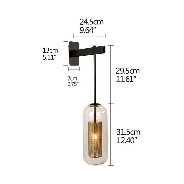 IndusRetro – Applique industrielle vintage en métal et verre