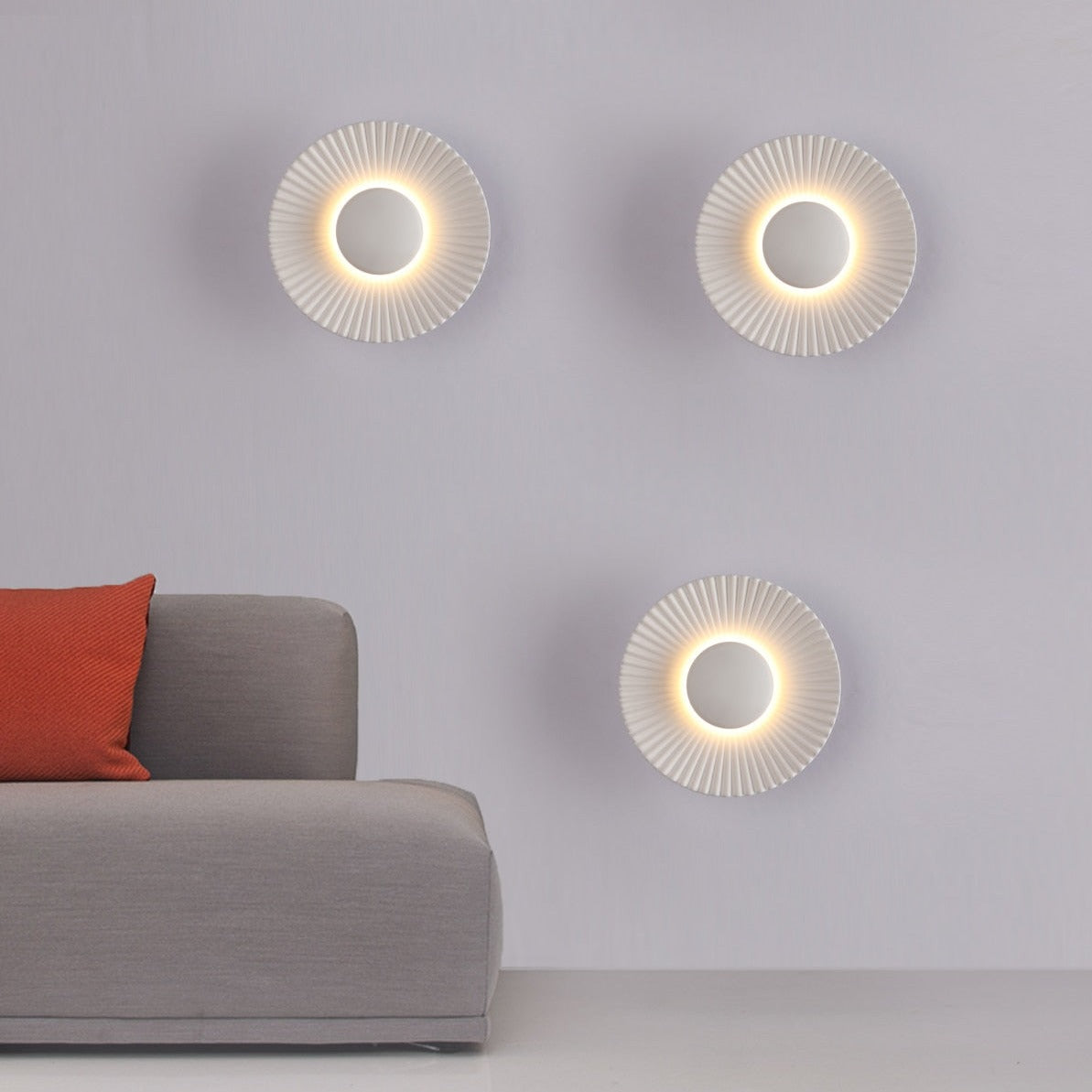Hasna SunRay – LED wandlamp in de vorm van een metalen zon