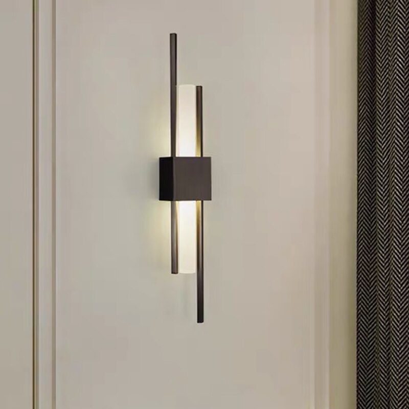 XerGold – Moderne LED wandlamp in gouden balk