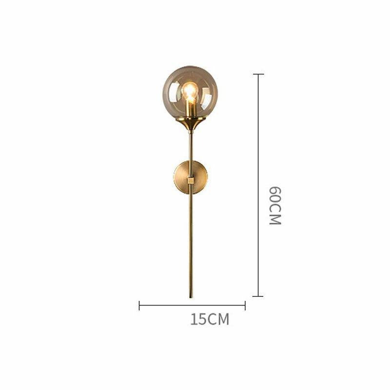 Wandlamp van glas en messing | AuroraArm