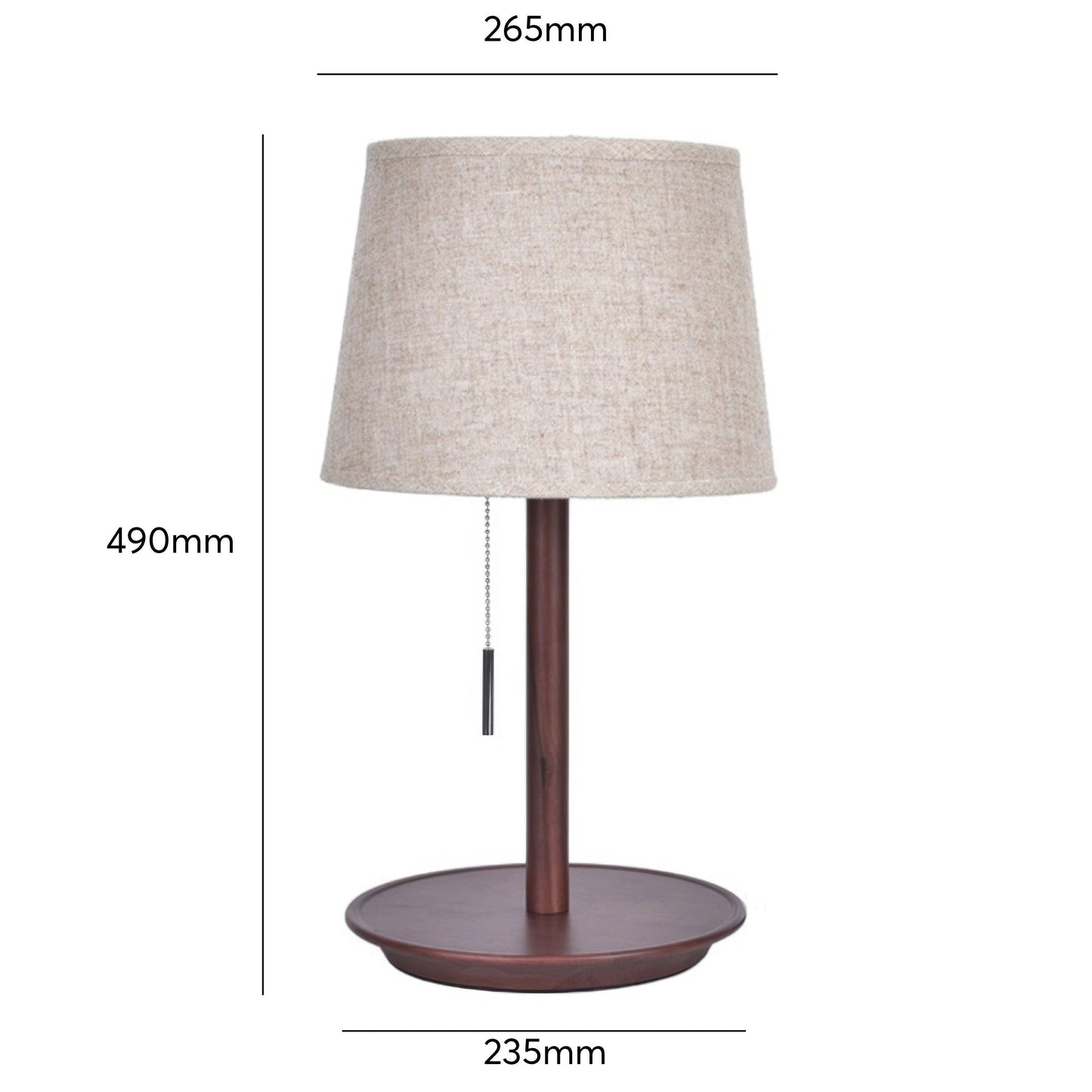 Zachte Gloed – Lamp en Noordelijke Notenboom met Luxe Stofaccenten