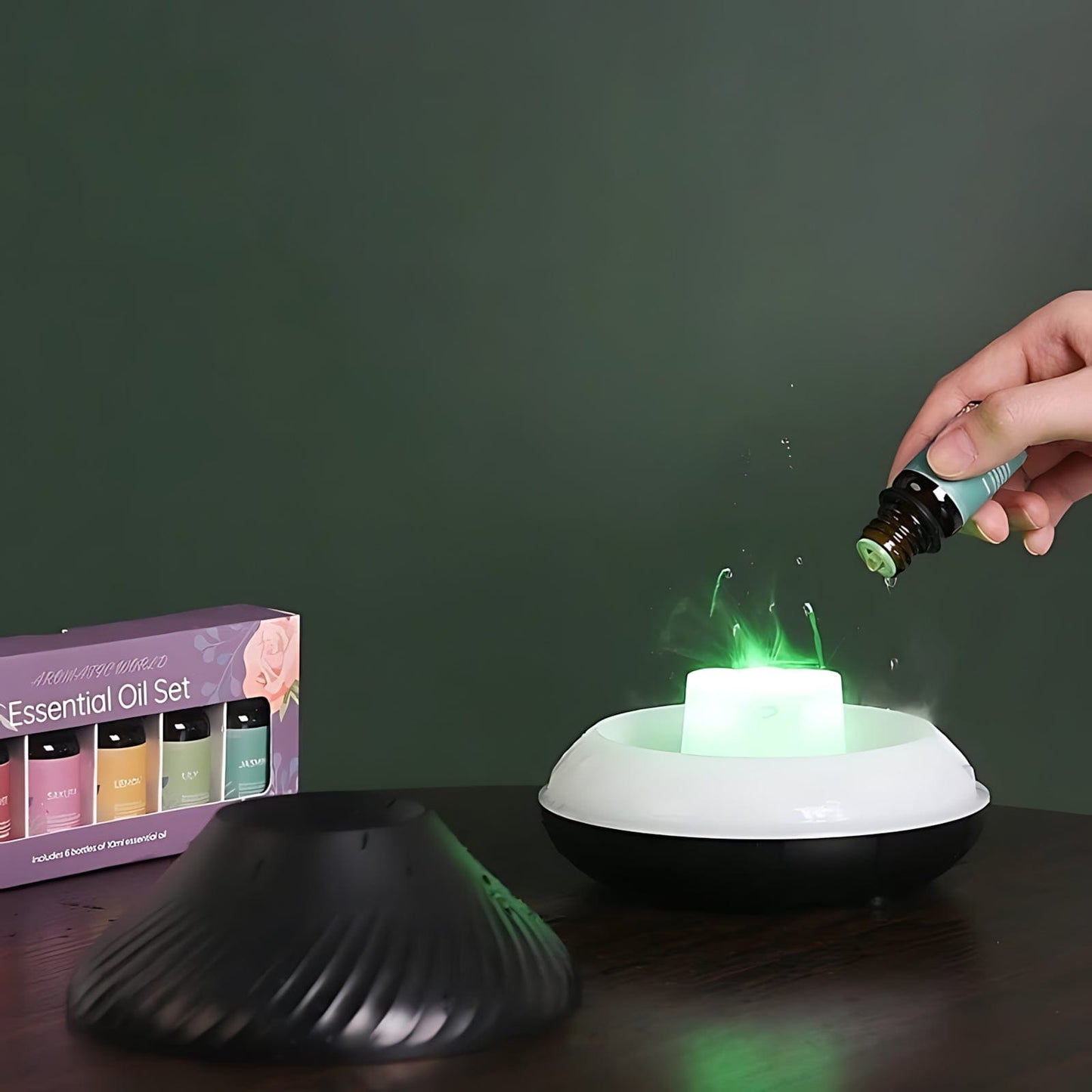 VolcaZen - Nachtlampje Vulkanische Diffuser voor Essentiële Oliën