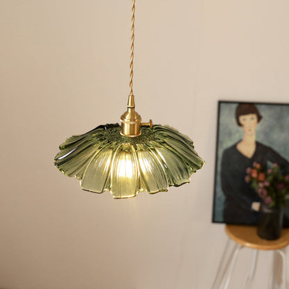 Florinea | Retro glazen hanglamp in bloemvorm