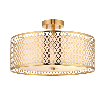 GeoLume | Semi-inbouwplafondlamp met geometrisch patroon