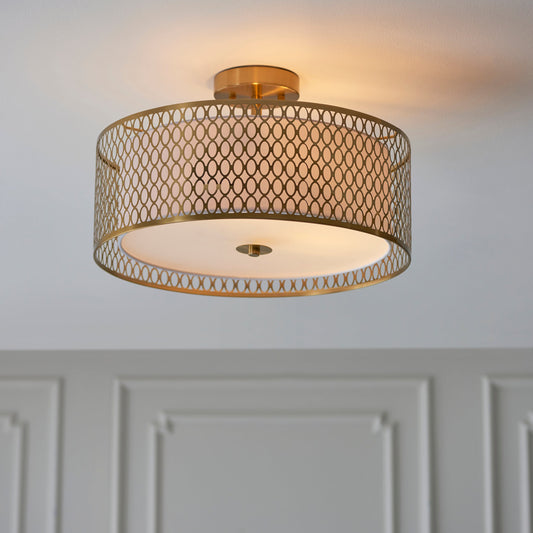 GeoLume | Semi-inbouwplafondlamp met geometrisch patroon