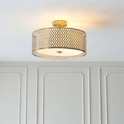 GeoLume | Semi-inbouwplafondlamp met geometrisch patroon