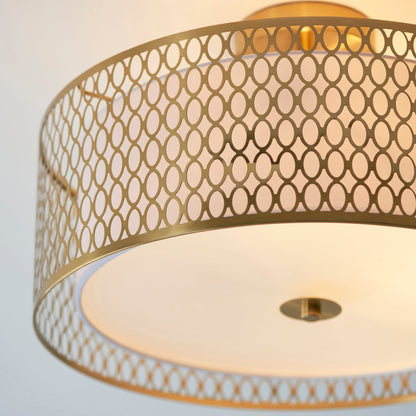 GeoLume | Semi-inbouwplafondlamp met geometrisch patroon