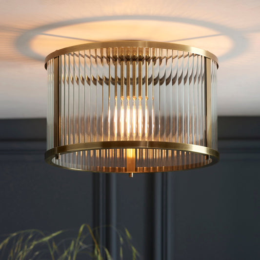 BrassGlow | Elegante plafondlamp in antiek messing