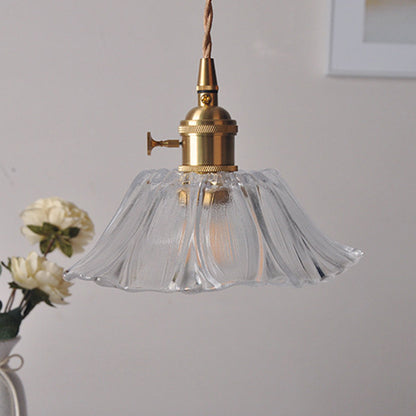 Florinea | Retro glazen hanglamp in bloemvorm