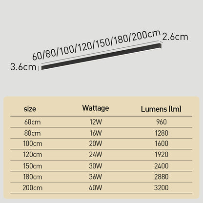 Linéora | Plafonnier LED Linéaire Minimaliste pour Séjour
