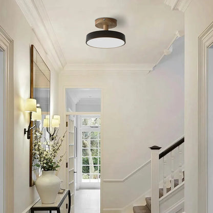 Lumiro | Ronde LED-plafondlamp van hout en metaal