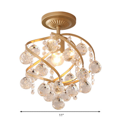LUXORÉA – Half-inbouw plafondlamp van kristal