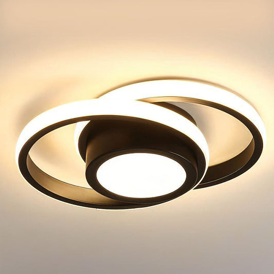 Dualo | Minimalistische LED-plafondlamp met dubbele ring