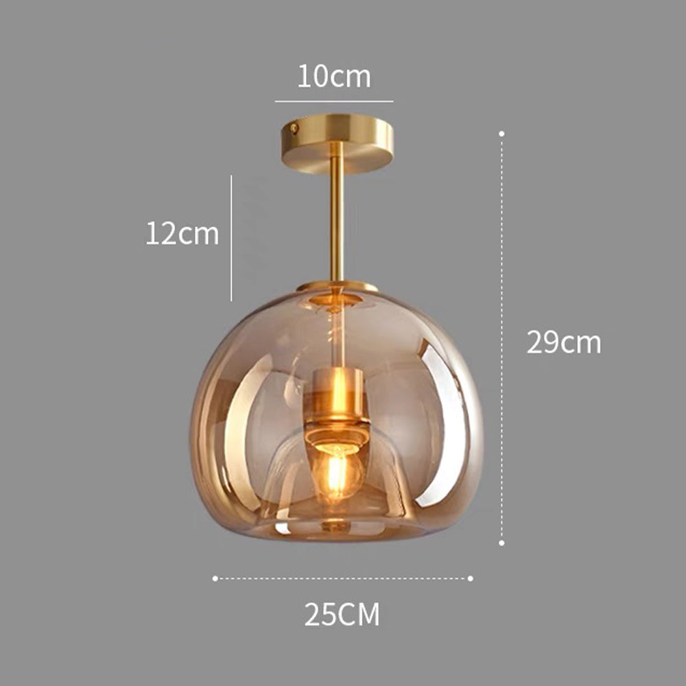 Vintara | Moderne plafondlamp en koperen glas