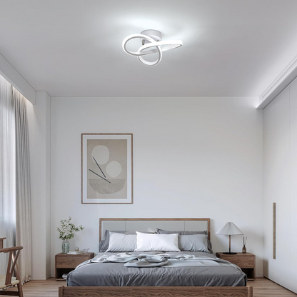 Luminairea | Moderne witte metalen LED-plafondlamp
