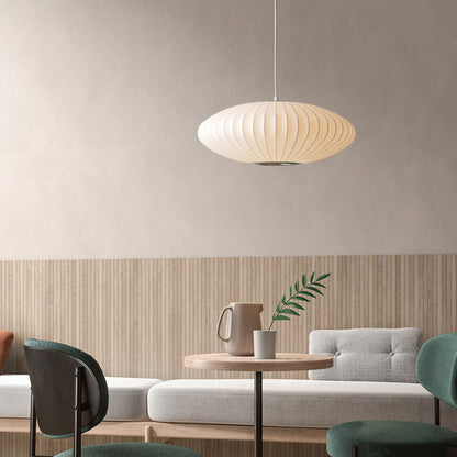 Silkure | Elegante plafondlamp van zijde en metaal