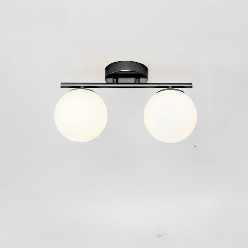 WhiteAura | LED-plafondlamp in wit glas en gouden details