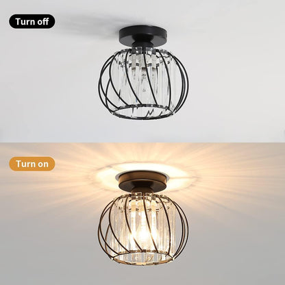 Glacera | Plafondlamp Glas & Metaal in Noordse Stijl