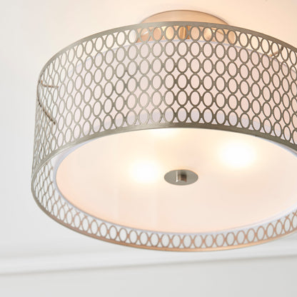 GeoLume | Semi-inbouwplafondlamp met geometrisch patroon