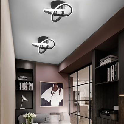 Luminairea | Moderne witte metalen LED-plafondlamp