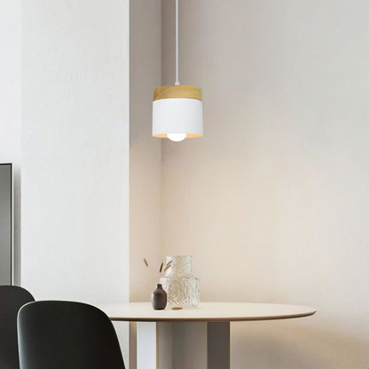 Nordiklo | Cilindrische Houten en Metalen Hanglamp