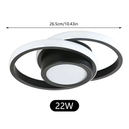Dualo | Plafonnier LED Minimaliste à Double Anneau
