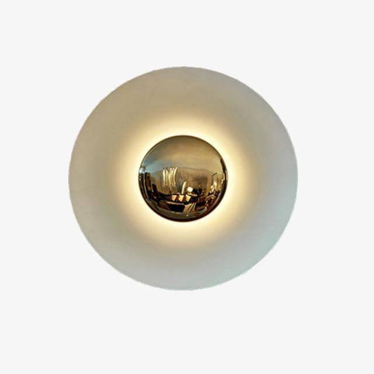 PorchLuxe – LED wandlamp in gekleurde schijf