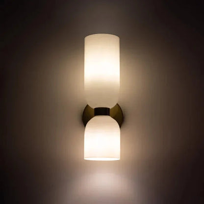 GeminaLux – LED Wandlamp met Dubbele Kop van Glas